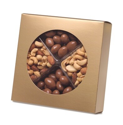 Box with Die Cut Circle - Gold (7" x 2 1/4")