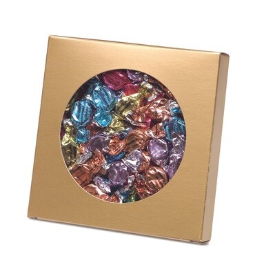 Box with Die Cut Circle - Gold (7" x 1 1/8")