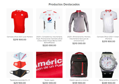 Tienda Online de Indumentaria América de Cali