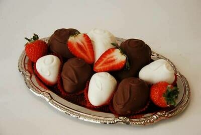 Combo Milk & White Chocolate Covered Strawberries