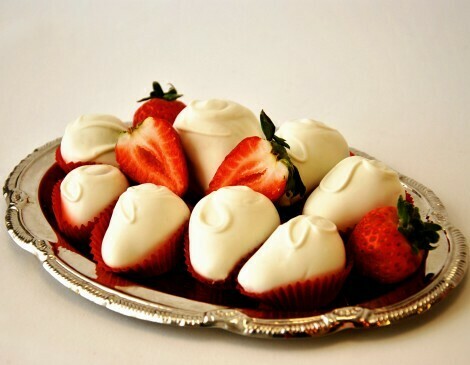 White Chocolate Covered Strawberries
