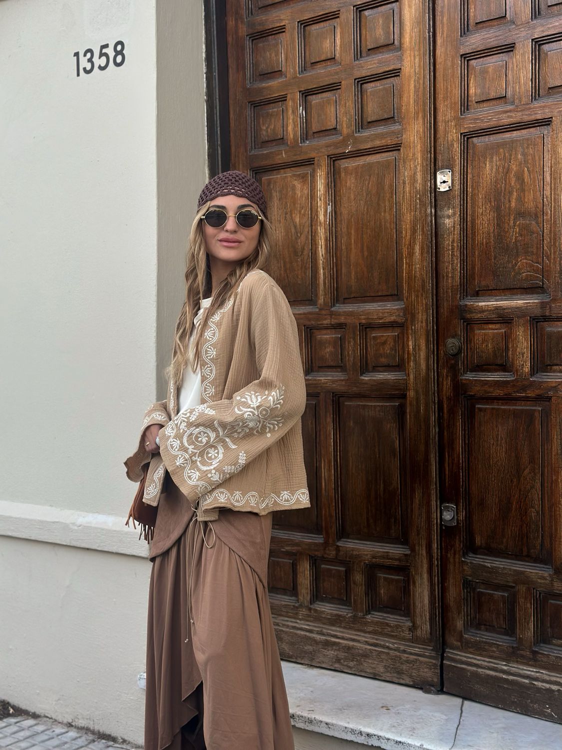 Falda combinada con gamuza