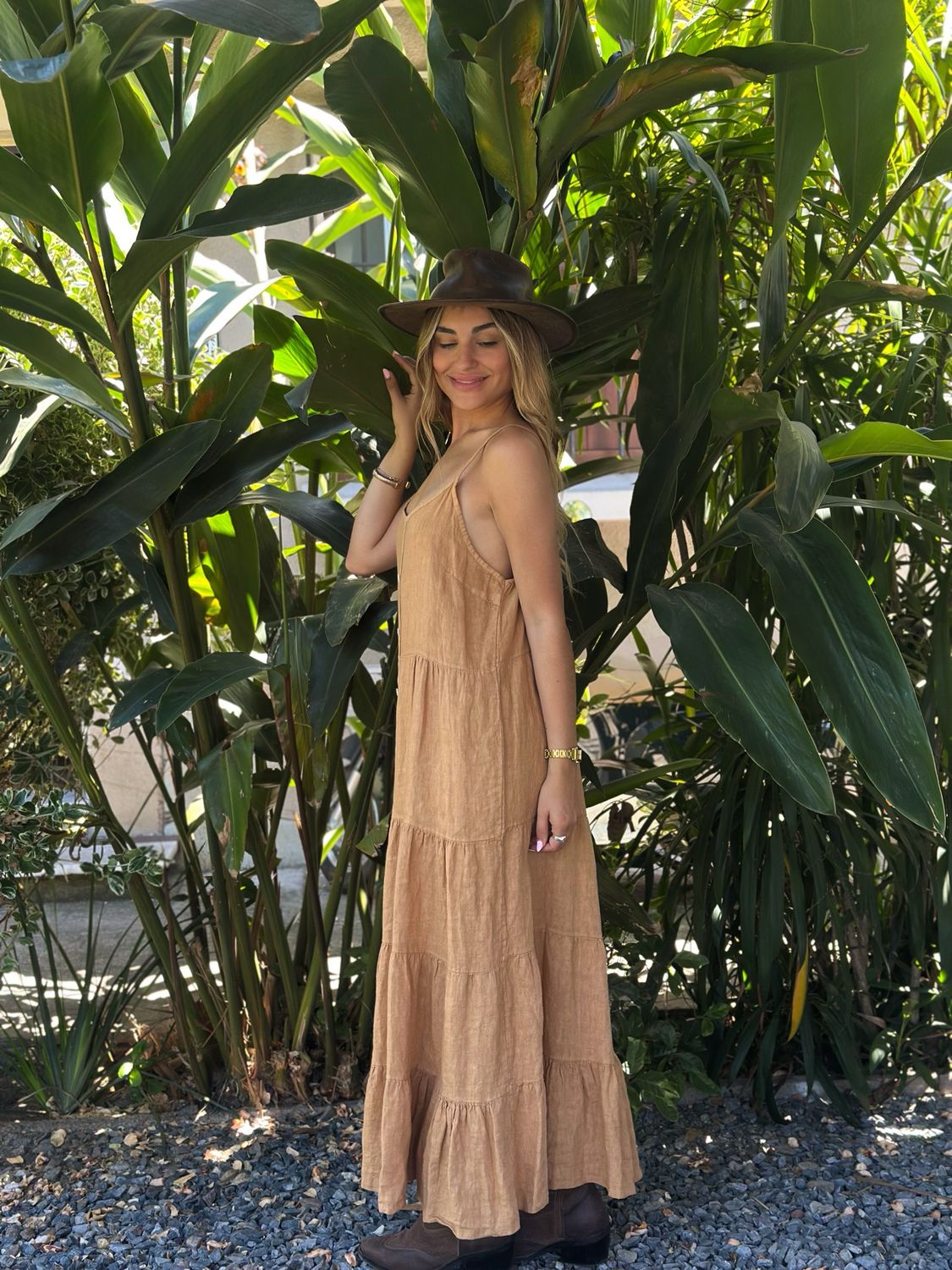 Vestido solera de lino