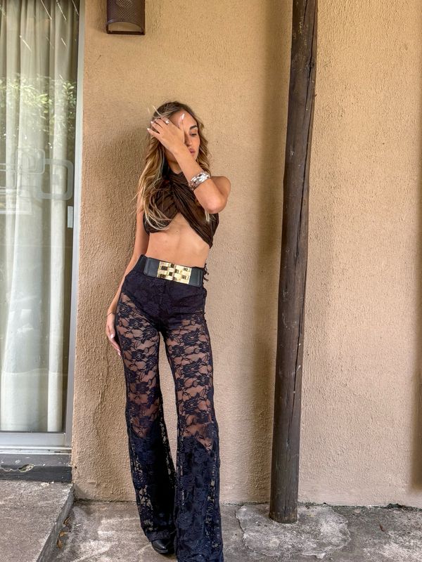 Pantalón de encaje