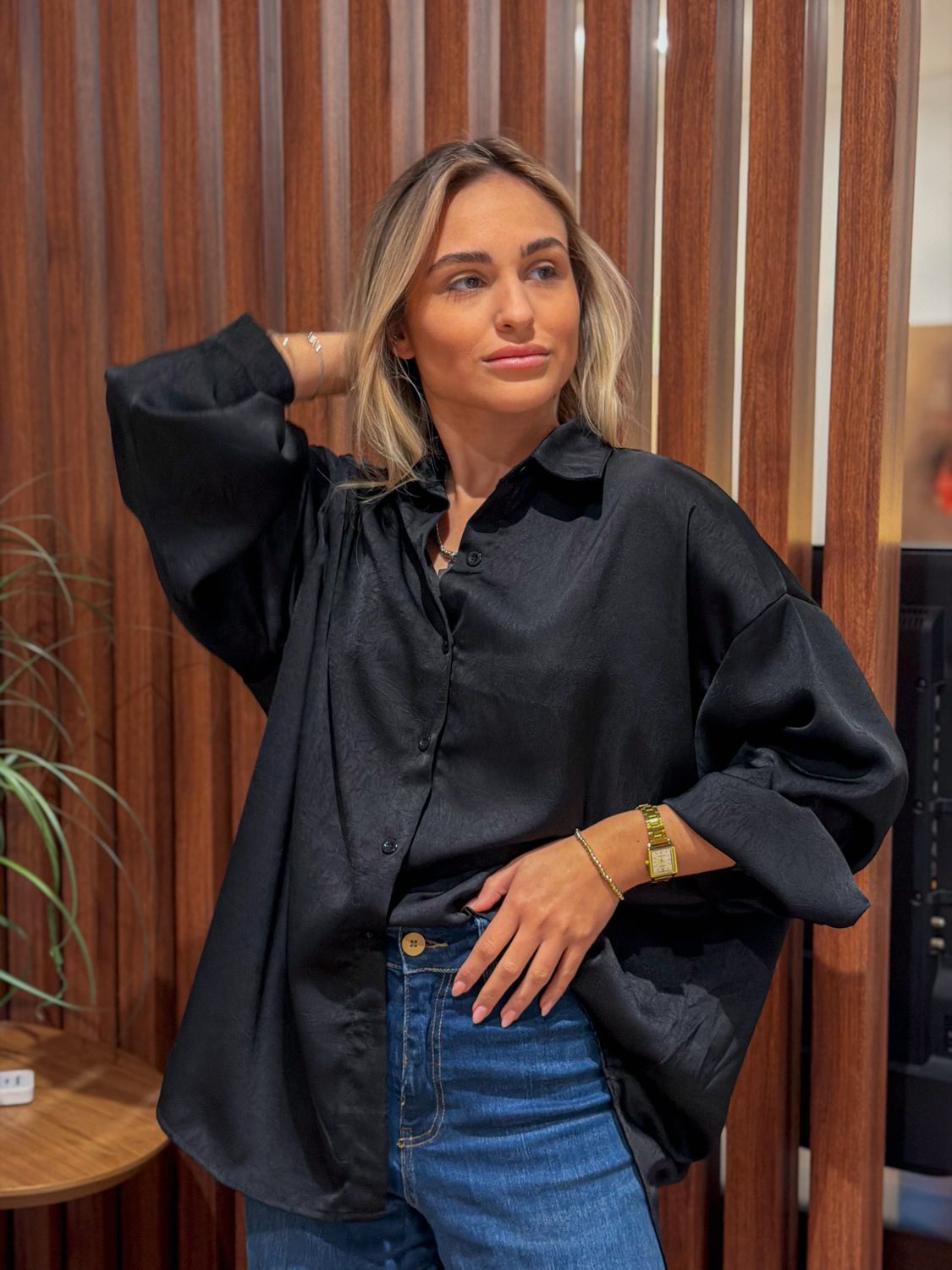 Camisa de satén