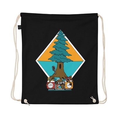 Hip Hop From The Woods Organic Cotton Drawstring Bag