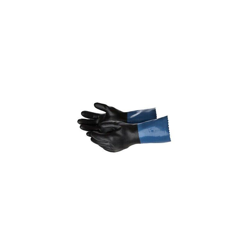 Vinyl Handschuhe, schwarz/blau Vinyl Handschuhe, schwarz/blau