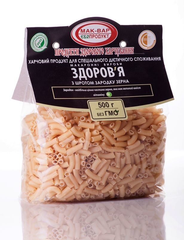 Макароны «ЗДОРОВЬЕ» №11 из пшеничной муки с зародышем пшеницы (0,5кг)
