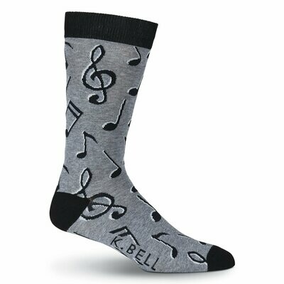 Men's Music Notes Crew Socks