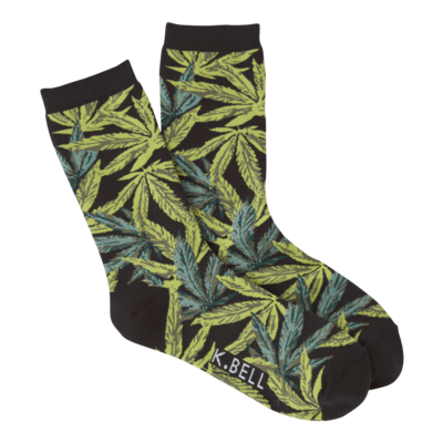 Women's Marijuana Leaf Crew Socks