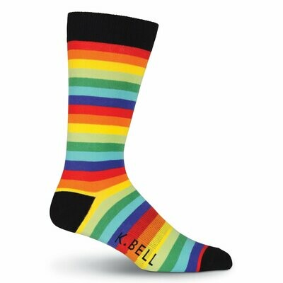 Men's Rainbow Stripes Crew Socks
