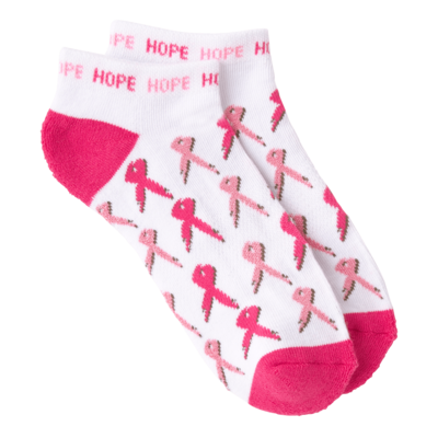 Women's All Over Pink Ribbon Ankle Socks