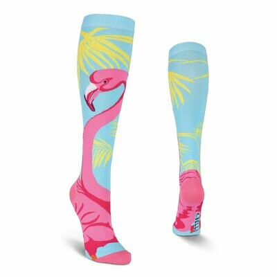 Women's Pink Flamingo Knee High Socks
