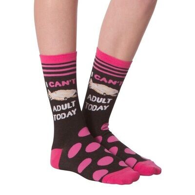 Women's I Can't Adult Today Crew Socks