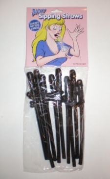 N341 Black Penis Straws