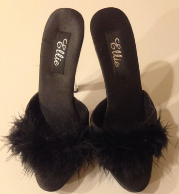 5&quot; Slip High Heel with Maribou Fur