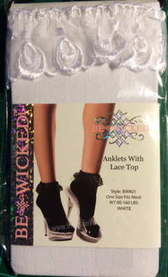 Anklets with lace top