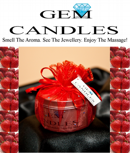 Jewelry In A Massage Candle - Strawberry