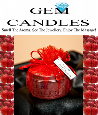 Jewelry In A Massage Candle - Strawberry