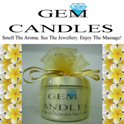 Jewelry In A Massage Candle - Frangipani