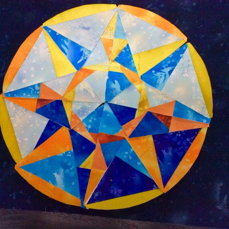 Downloadable Foundation Paper Piecing Pattern and Instructions for SAPPHIRE  FIRE BLOCK04 Dreamcatcher Dusk Round the Year Quilt