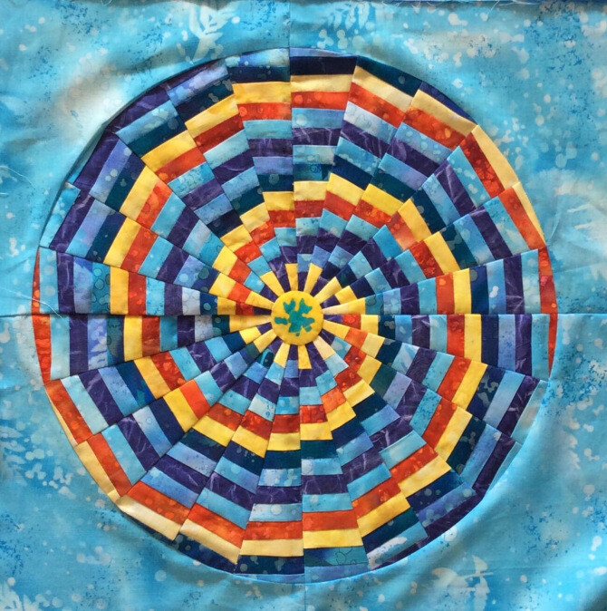 Downloadable Foundation Paper Piecing Pattern and Easy Strip-piecing Instructions for LOLLIPOP CANDY BLOCK06 Dreamcatcher Round the Year Quilt