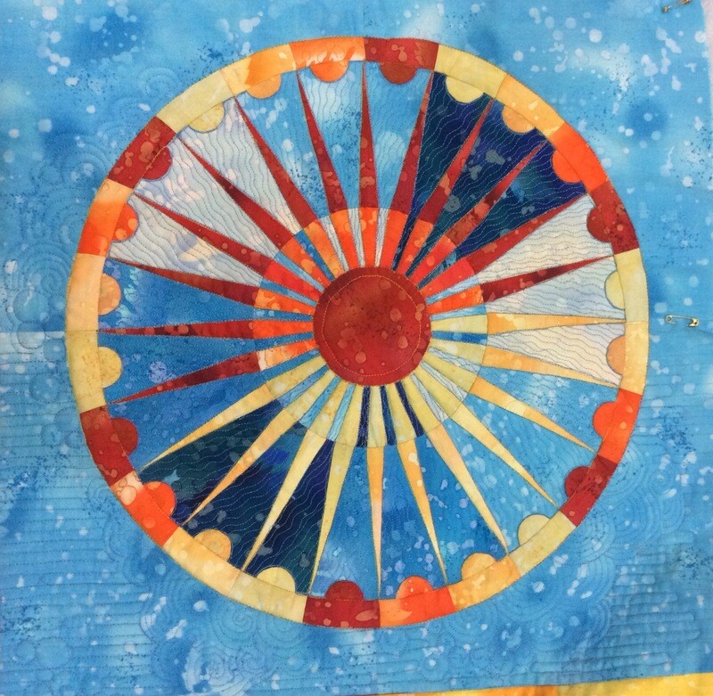 Downloadable Foundation Paper Piecing Pattern and Instructions for THE CHAKRA (WHEEL) Quilt Block