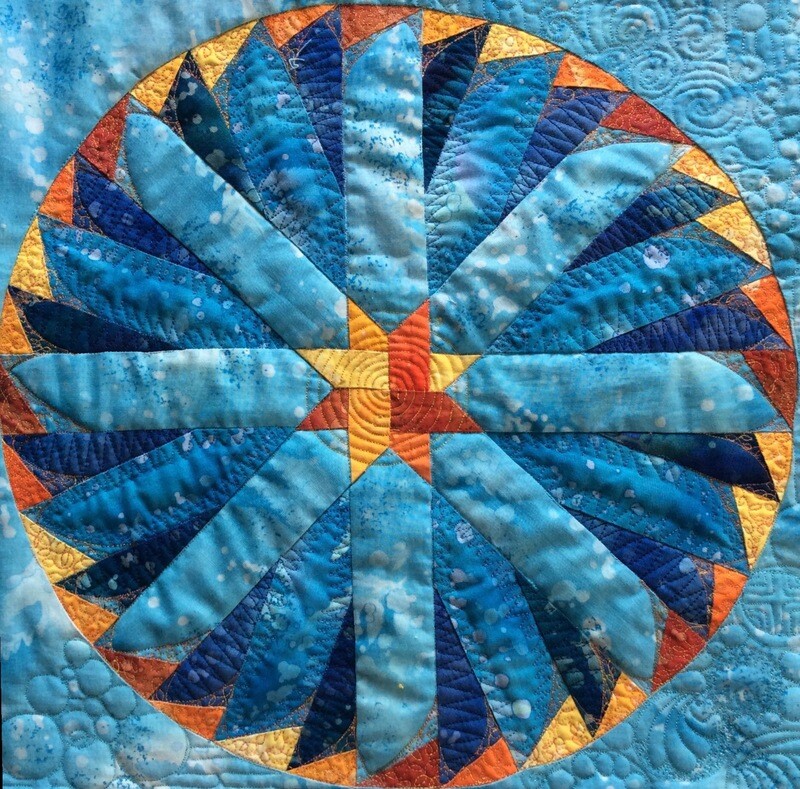 Downloadable Foundation Paper Piecing Pattern Instructions for the ASTER  Quilt Block