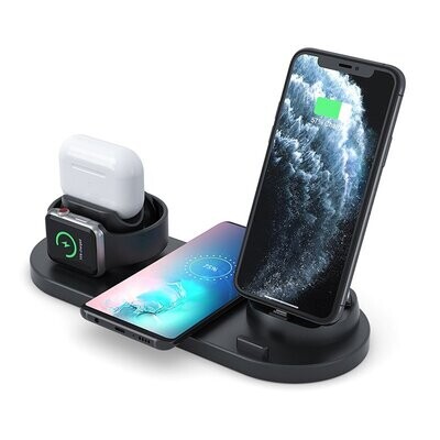 6-in-1 Charging Station - Black