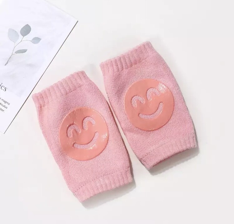 Baby Knieschoner Anti-Rutsch smiley-rosa (one-Size)