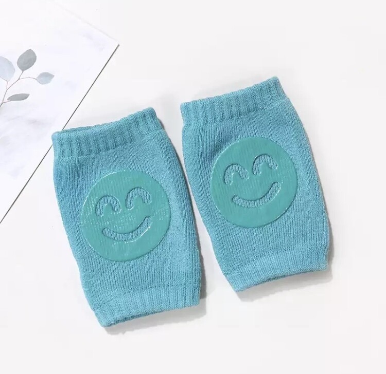Baby Knieschoner Anti-Rutsch smiley-türkis (one-Size)