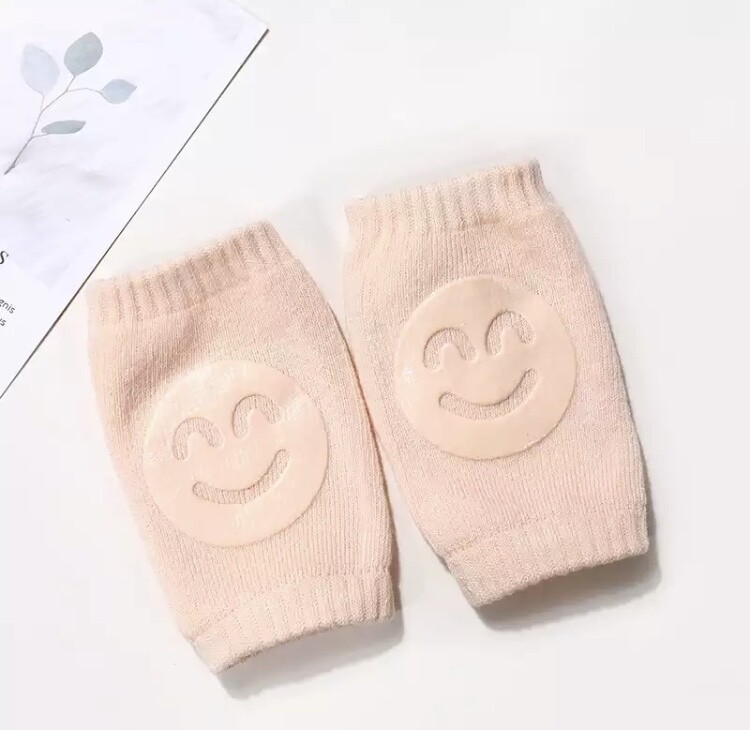 Baby Knieschoner Anti-Rutsch smiley-creme (one-Size)