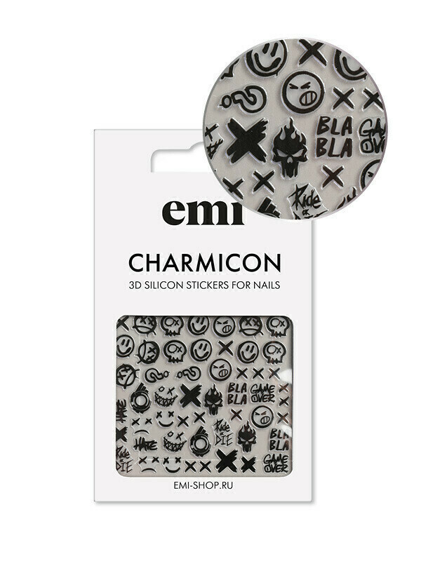 Charmicon 3D Silicone Stickers #181 Smile
