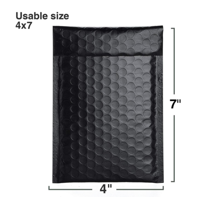 4×8 Bubble Mailers (Black)