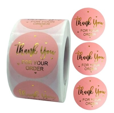 1.5" Thank You Stickers