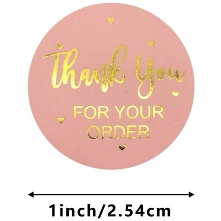 1"  Thank You Stickers