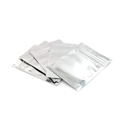 Silver Mylar Ziplock Bags