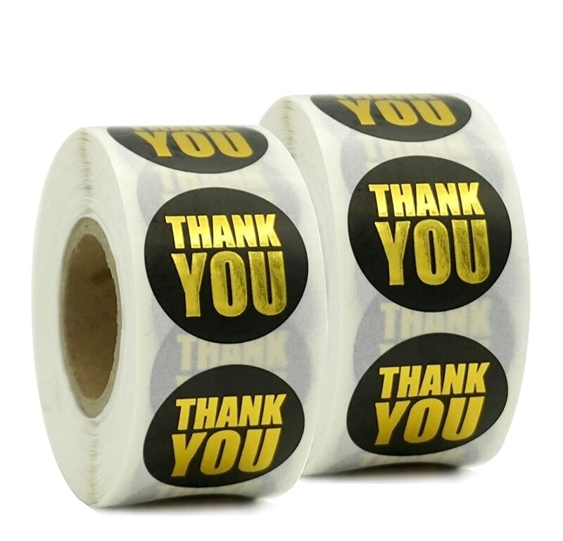 1&quot;  Thank You Stickers