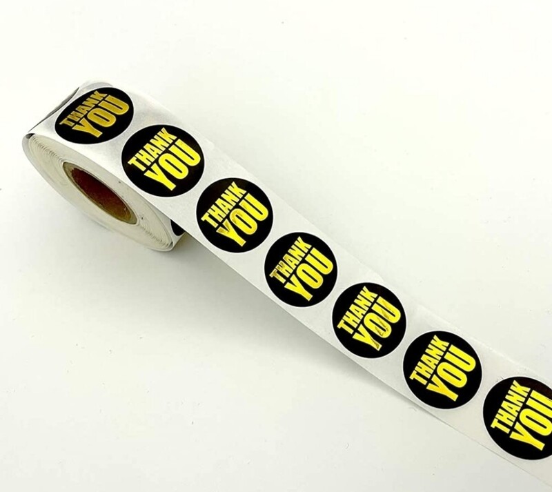 1"  Thank You Stickers