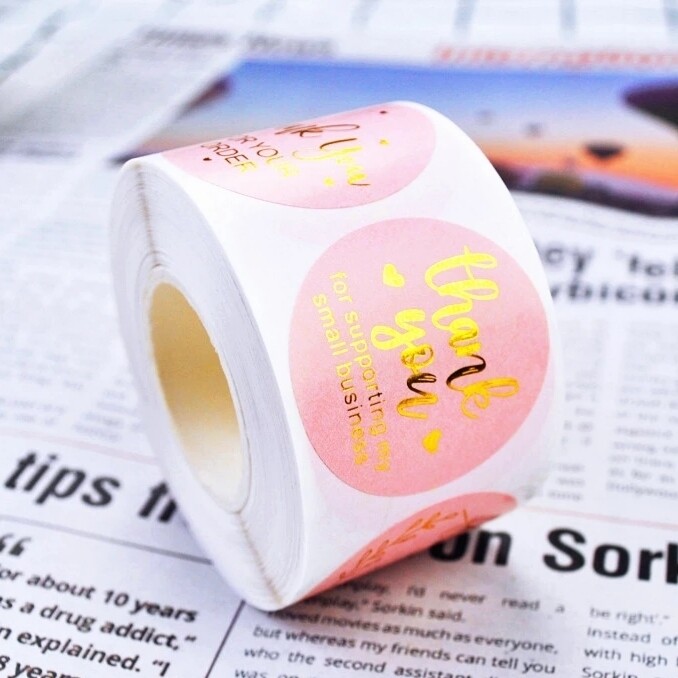 1.5" Thank You Stickers