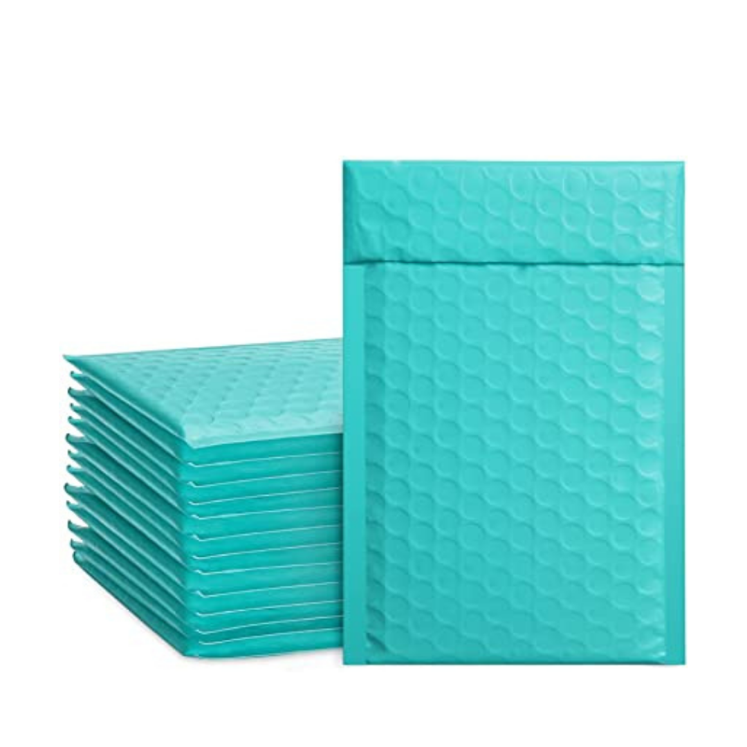 4×8 Bubble Mailers (Turquoise)