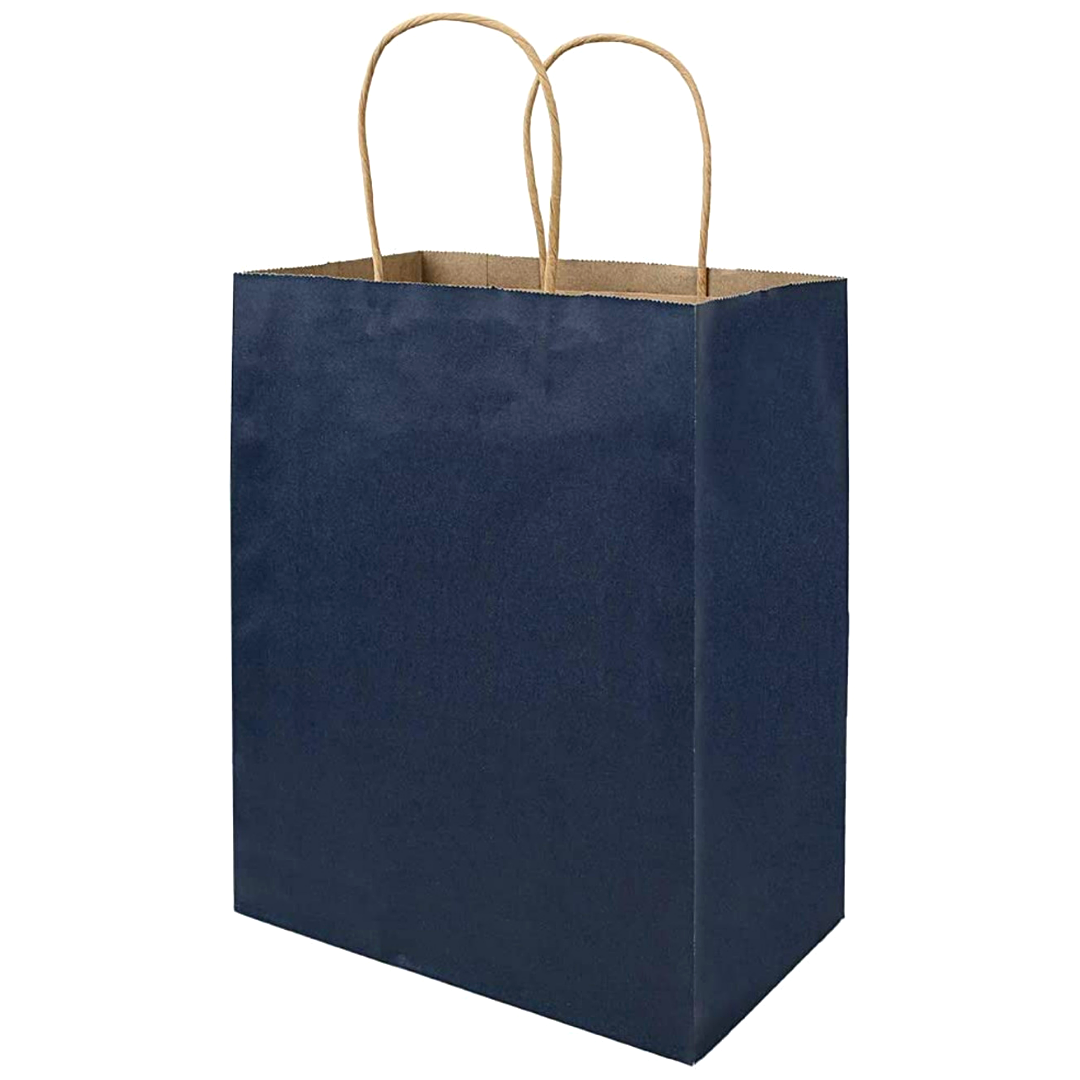 Navy Blue 8×10 Kraft Bags, Quantity: 10