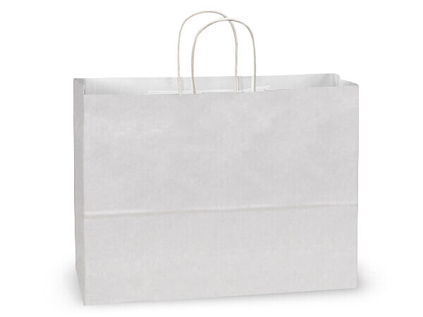 16×12" White Paper Shopping Bags