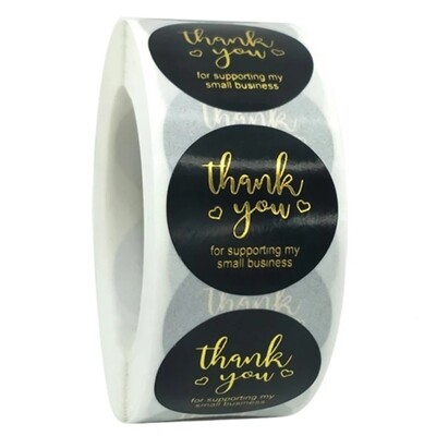 1"  Thank You Stickers