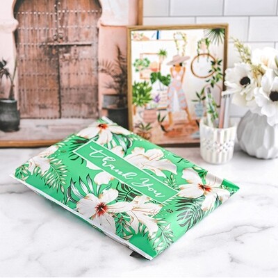 10×13" Thank You Floral Polymailers