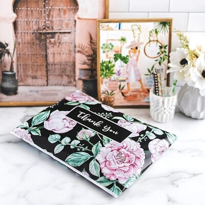 10×13" Thank You Floral Polymailers