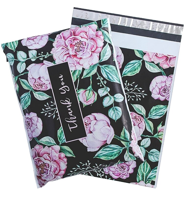 10×13&quot; Thank You Floral Polymailers