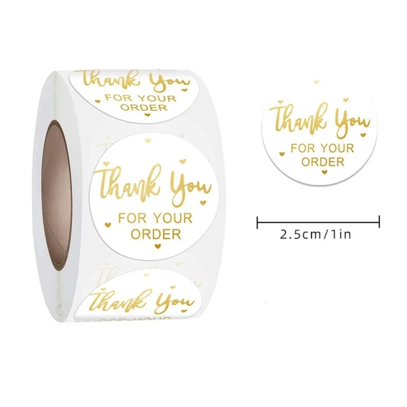 1&quot;  Thank You Stickers