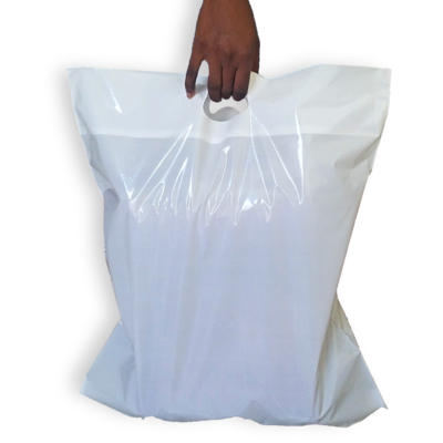 18×21 White Plastic Shopping Bags
