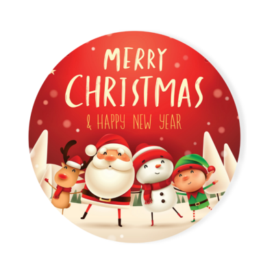 1.5" Christmas Stickers